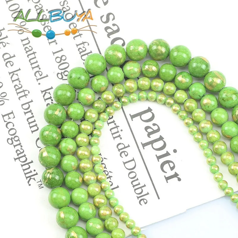 Бусины из натурального камня 4-12 мм зеленый Лазурит бусины нефрита для