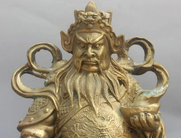 906 ++++++ 12 &quotКитайский народный латунный Mammon для денег богатства God Tiger статуя