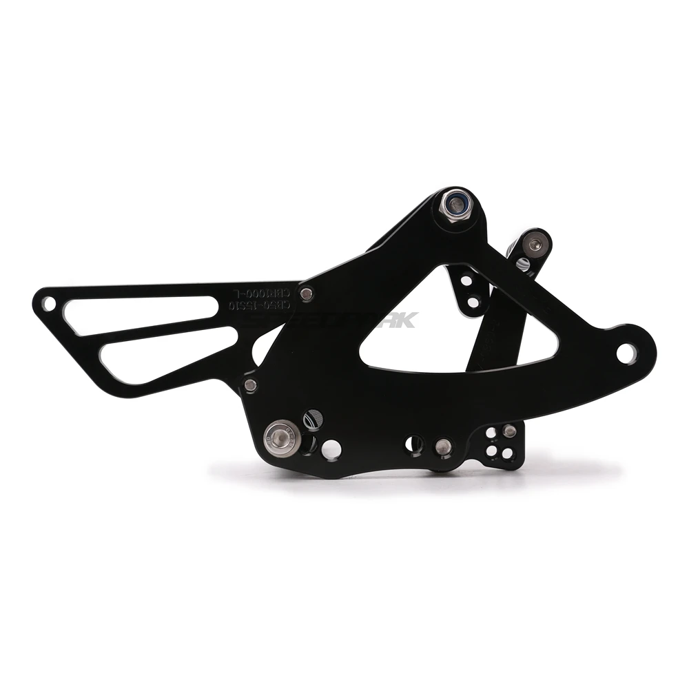 Black Для Honda CBR400R CB400F CBR500R CB500F 2013 мотоциклетные сзади регулируемая подножка кронштейн комплекты контроля - Цвет: Black