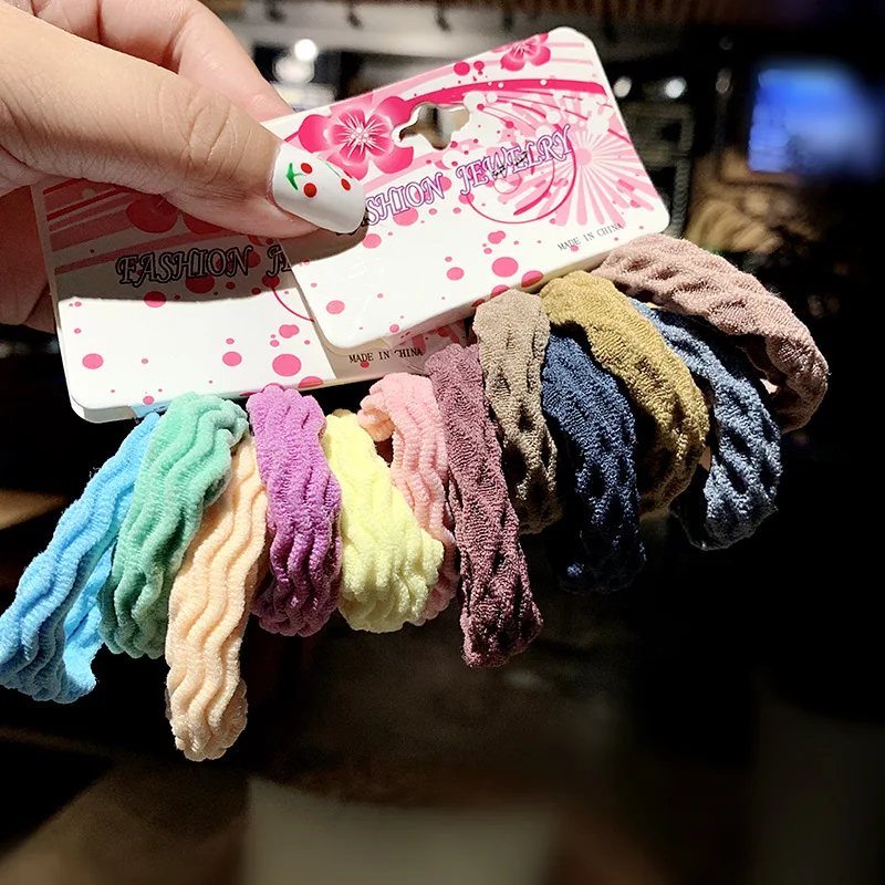 Женские резинки для волос 6 шт./компл. эластичные фиксации хвостиков модные