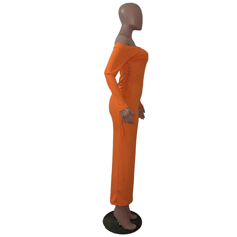 Женское трикотажное платье свитер с открытыми плечами и длинным рукавом|Женские
