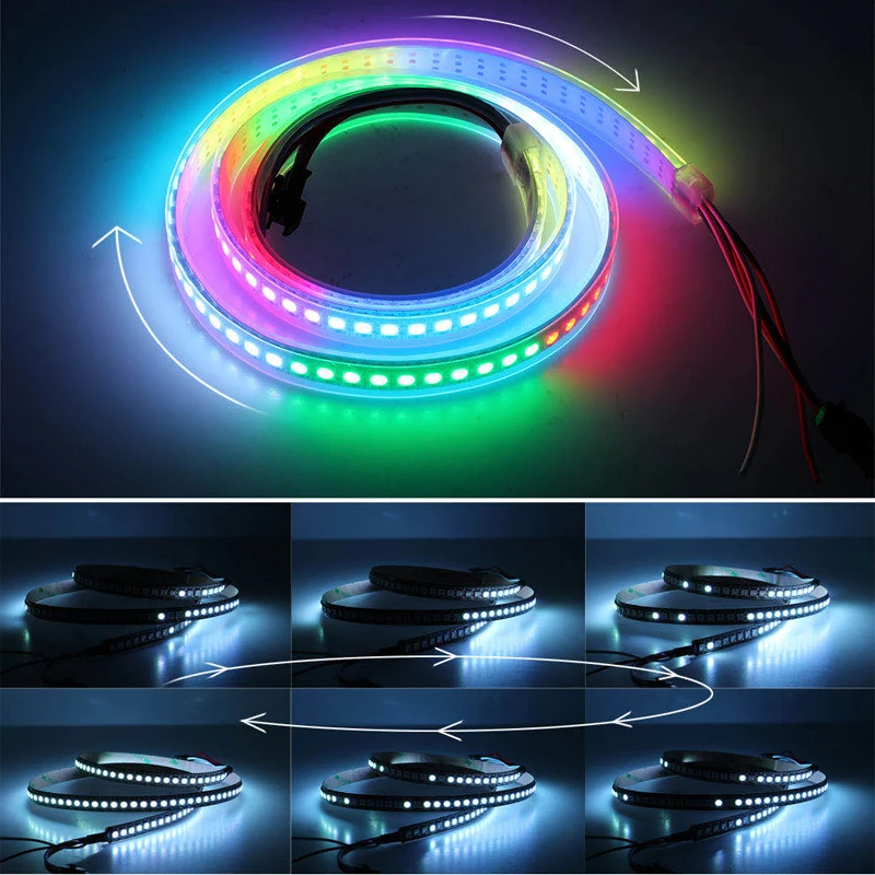 

DC 12V 5050 RGB LED strip ws 2811 addressable pixel lights Smart WIFI voice control 5M -20M Home DIY living room decoration set