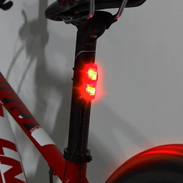 Bicycle Lights Induction Tail Light Bike Warning Lamp Magnetic Power Generate Taillight Self-Powered | Спорт и развлечения