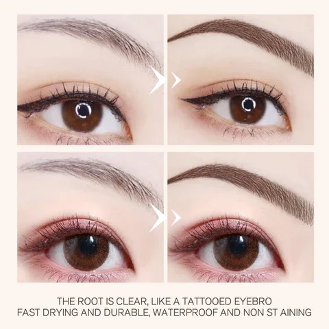 Карандаш для бровей с 4 точками Eyebrown микроблейдинг ТИНТ тату ручка краска макияжа