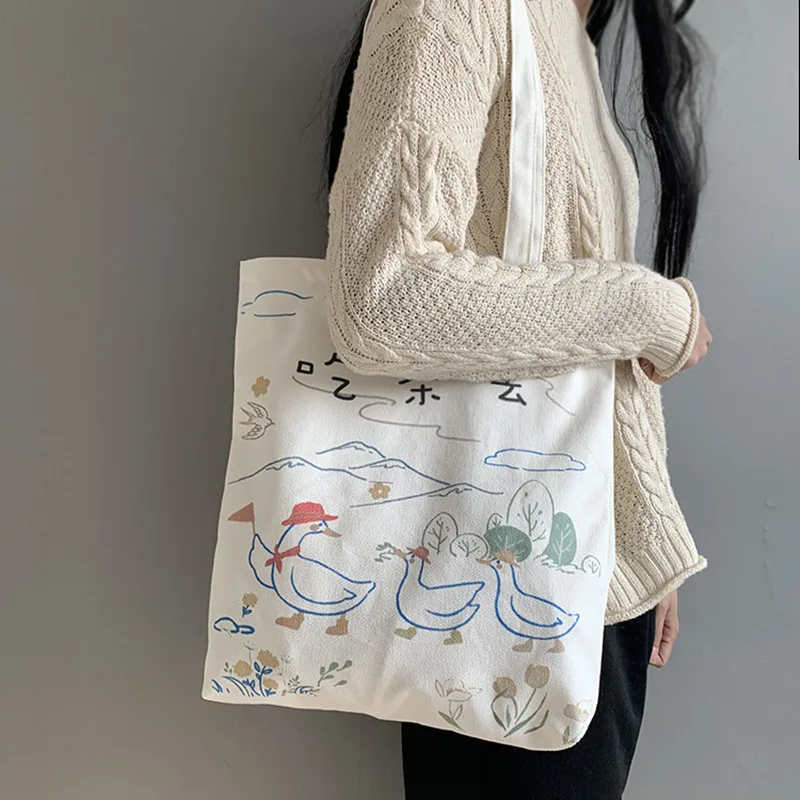 Холщовая Сумка в Корейском стиле женская сумка на плечо модные повседневные