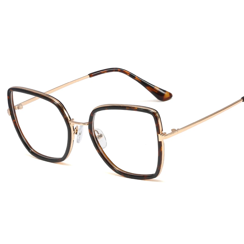 Винтажные женские прозрачные очки кошачий глаз TR90 Модные декоративные в оправе