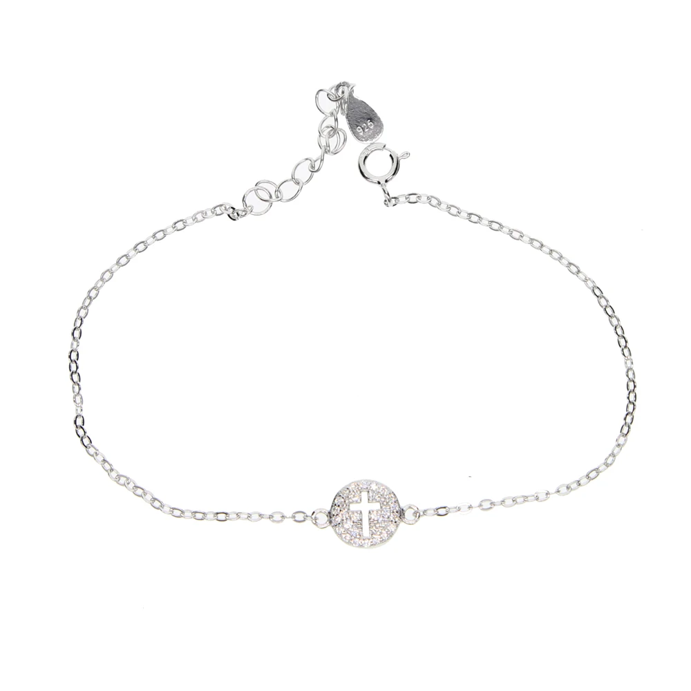 2020 крошечный маленькие крест браслеты с подвесками микро проложить Ясно Cz