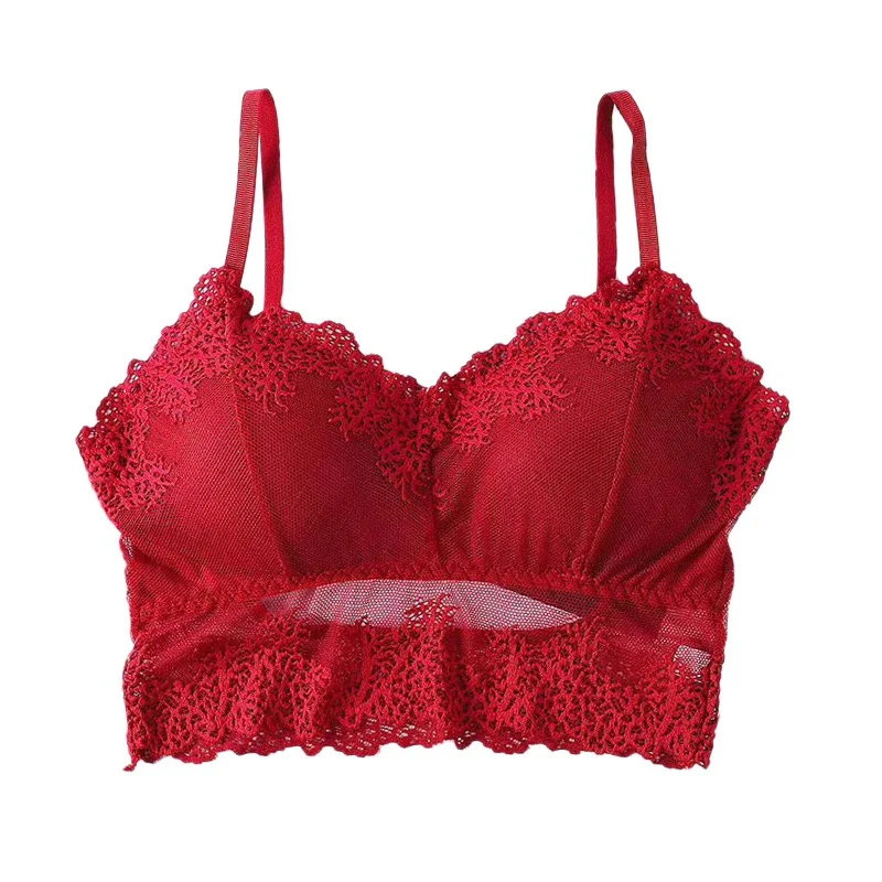 

Women Sexy Lingerie Push Up Lace Bra Wireless Top Bralette Underwear Soft Plus Size Bralette Lingerie For Women