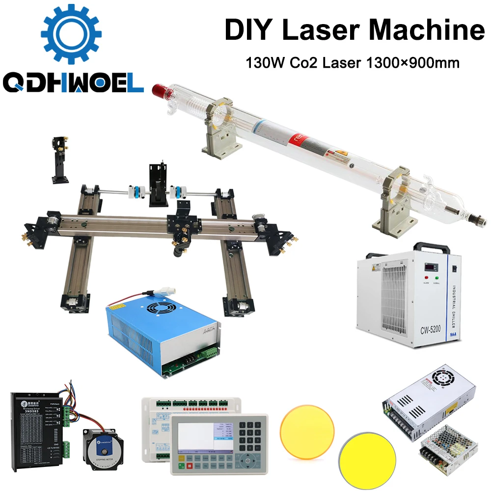 

QDHWOEL DIY Linear Guide Rail Metal Mechanical Kit Parts Set For 130W 1390 Co2 Laser Engraving And Cutting Machine