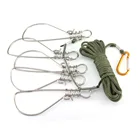 5 метров Кукан аксессуары для ловли карпа Китай Май нержавеющая сталь морская речная рыба замок Открытый Спорт Кемпинг рыболовные снасти