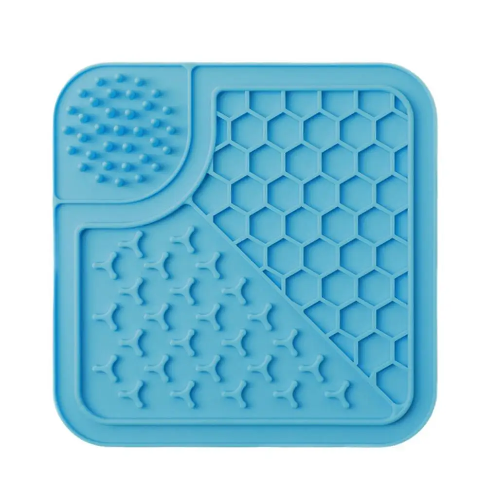 

Dog Lick Pad Peanut Butter Mat For Dogs With Strong Suction Cups For Easy Grooming And Slow Feeding Food Grade Silicone Licking