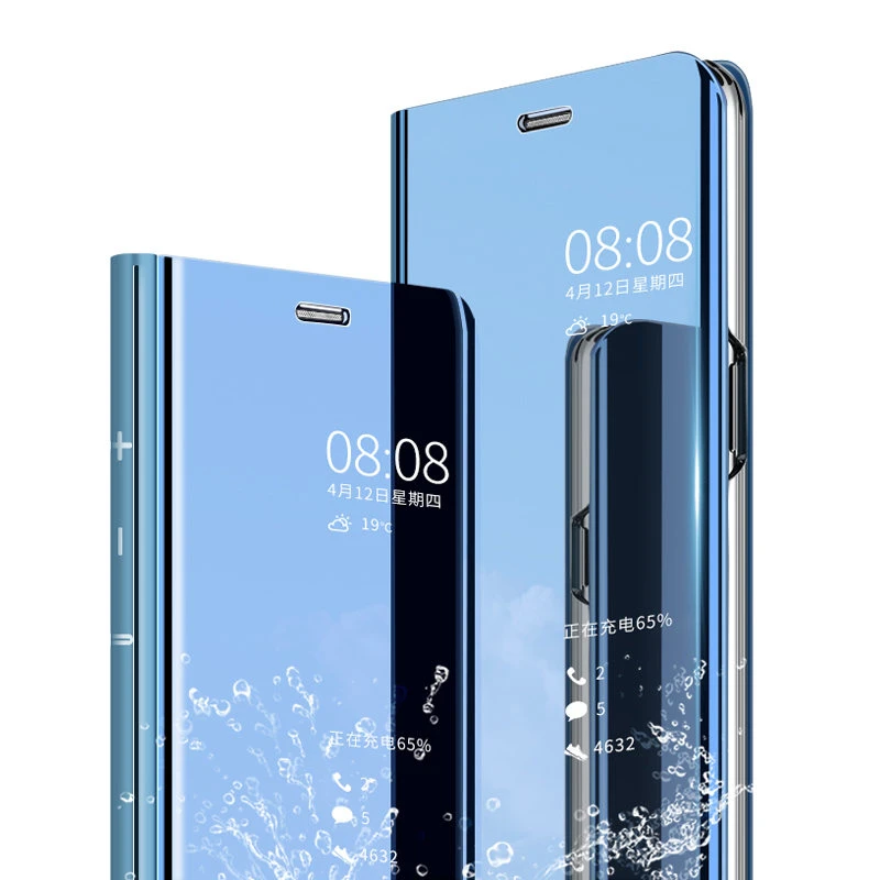 Для samsung Galaxy S8 S9 роскошный сенсорный зеркальный умный флип-чехол-подставка для S8 S9 Plus EU кожаный чехол Note8 Note9 Note10 pro