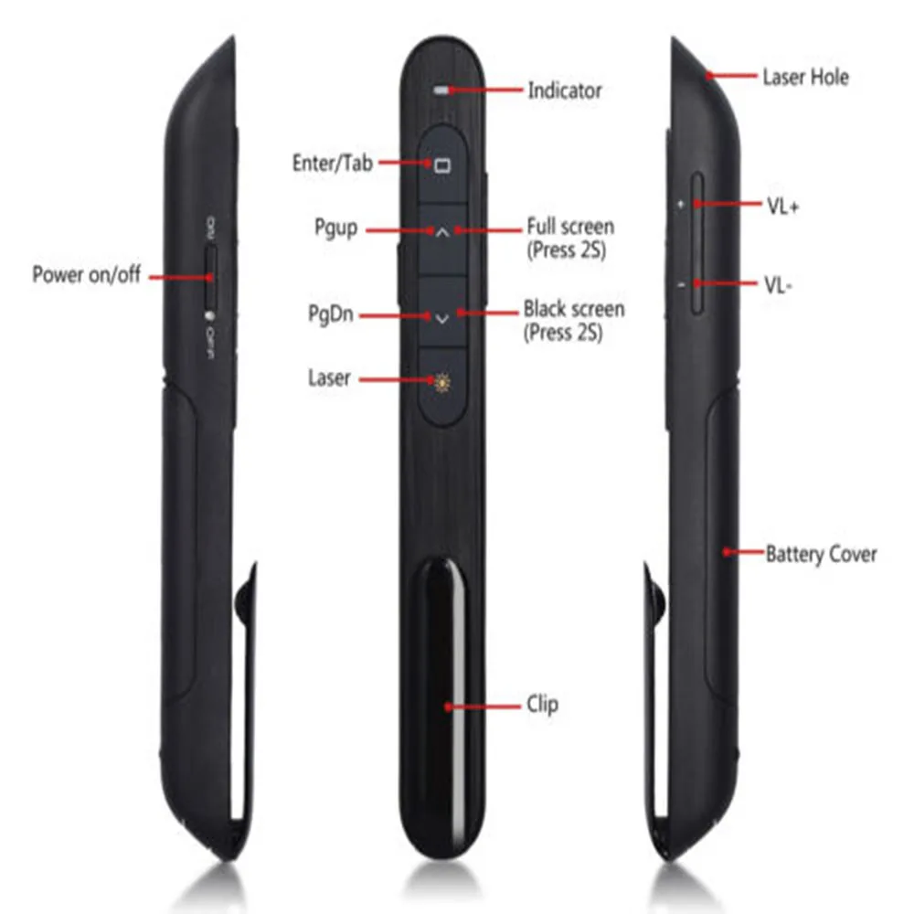 1Pcs RF 2.4GHz Mini USB Wireless Presenter | Инструменты