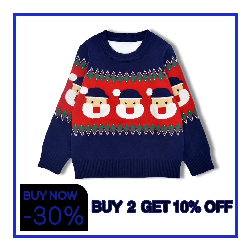 

Christmas Boys Girls Sweater Winter Autumn Baby Girl Boy Knitwear Pullover Knitted Sweater Kids Party Sweaters XDX011