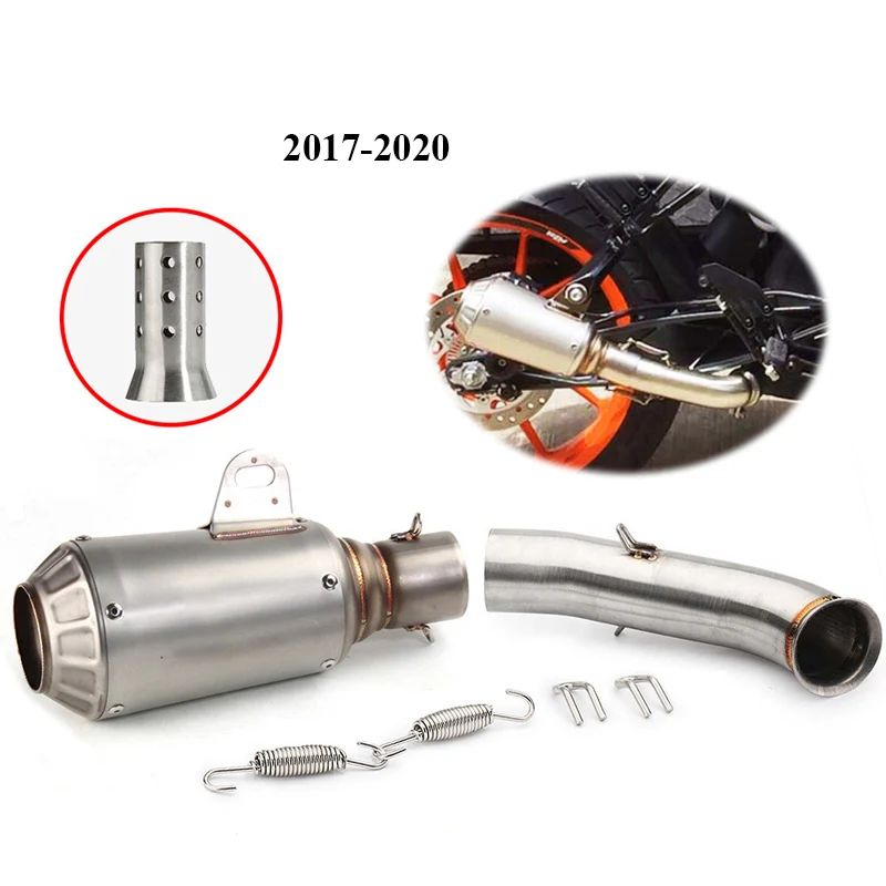 

Exhaust Connect Tube Muffler End Tips Motorcycle Exhaust System Modified Slip On For Duke 125 250 390 RC390 2017 2018 2019-2021