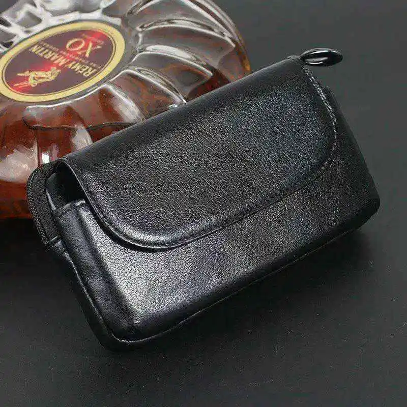 Genuine Leather Zipper Wallet Phone Bag Case For Xiaomi Redmi 6 6A 6 Pro 7 7A Cover Redmi Note 5 6 7 Pro Case Universal Pouch