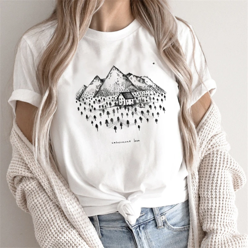 

Ladies T-shirt Summer Short Sleeve Printed Cartoon Pattern Top Casual Ladies Harajuku Loose Graphic Ladies T-shirt T-shirt.