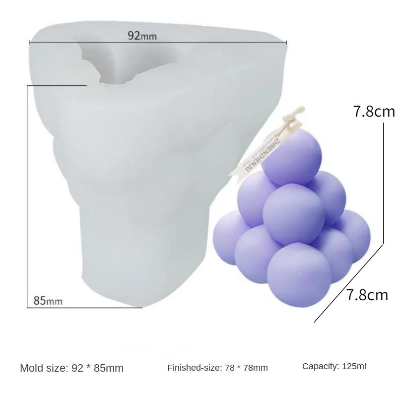

3D Round Three-Dimensional Ten Lianqiu Candle Silicone Mold DIY New Ins Simple Geometric Planet Aromatherapy Candle Mould