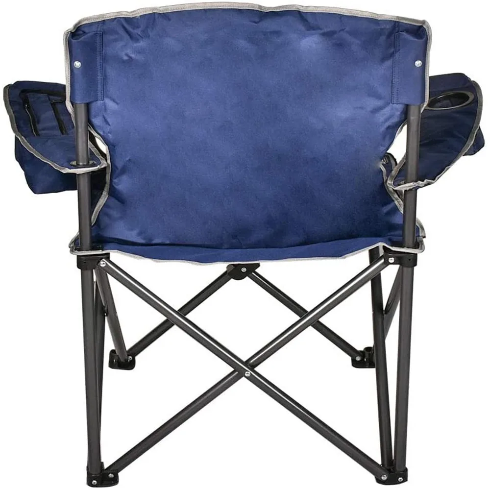 구매 비치 의자 특대 휴대용 스틸 프레임 접이식 쿨러 가방 캠핑 의자 실버 그레이