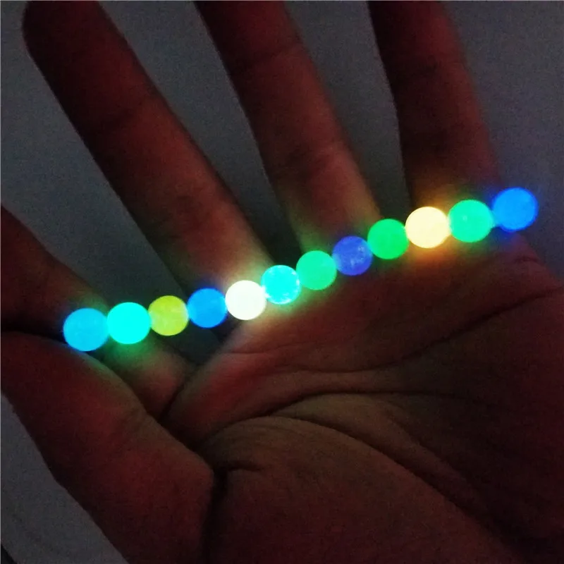 

6/8/10/12mm Luminous Beads For Jewelry Making Glow In The Dark Acrylic Beads Bracelet Beaded Necklace DIY Woman Men Hole 2mm