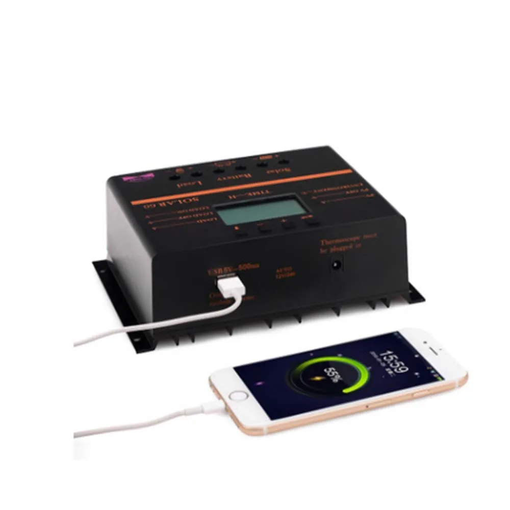 MPPT 60A 80A PWM S60 S80 Контроллер заряда солнечной панели 12 В 24 в авто ЖК USB регулятор