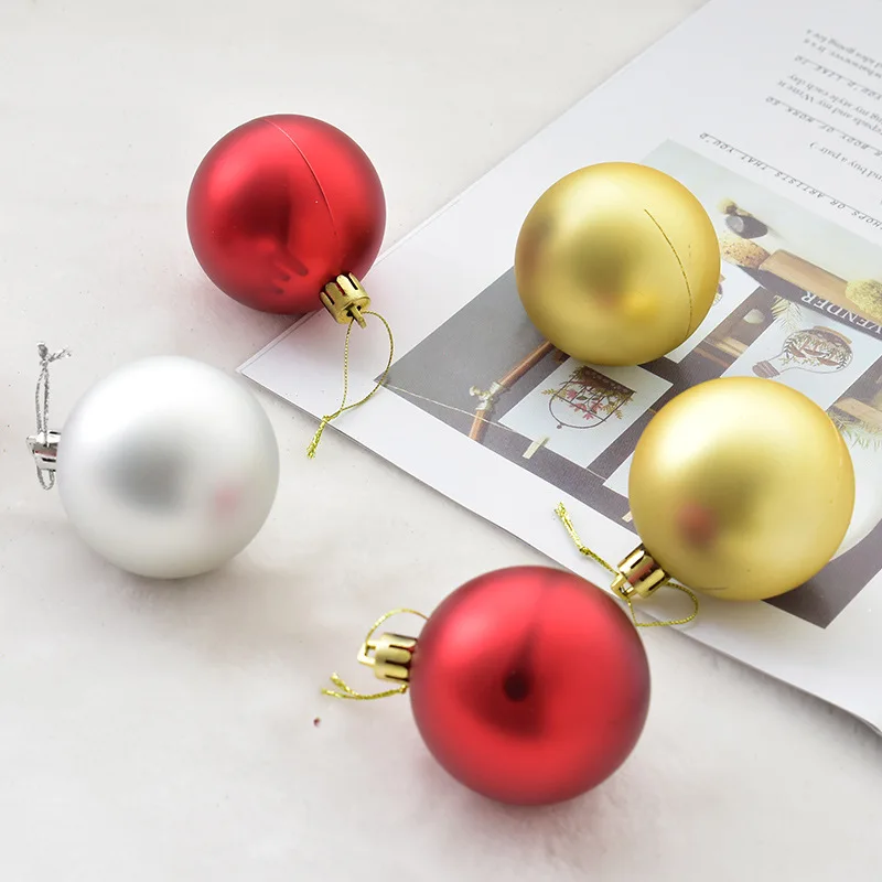 6 шт./лот см декоративные шариковые украшения для новогодней елки подвесные