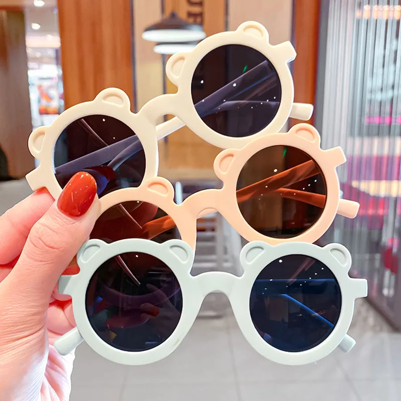 Солнцезащитные очки для мальчиков и девочек круглые солнцезащитные с