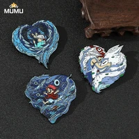 anime howls moving castle brooch enamel badge pins brooches animated fan collection accessories jewelry gift