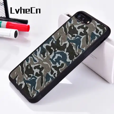LvheCn 5 5S SE 6 6S силиконовый чехол для телефона iPhone 7 8 plus X Xs 11 Pro Max XR армейский Военный солдат Коммандос Камуфляж
