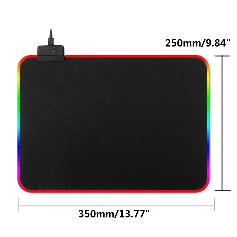 RGB игровой коврик для мыши геймерский компьютерный светодиодный usb-коврик с большой картой мира коврик для мыши цветной нескользящий Настольный коврик для мыши - Цвет: D 350x250x3mm