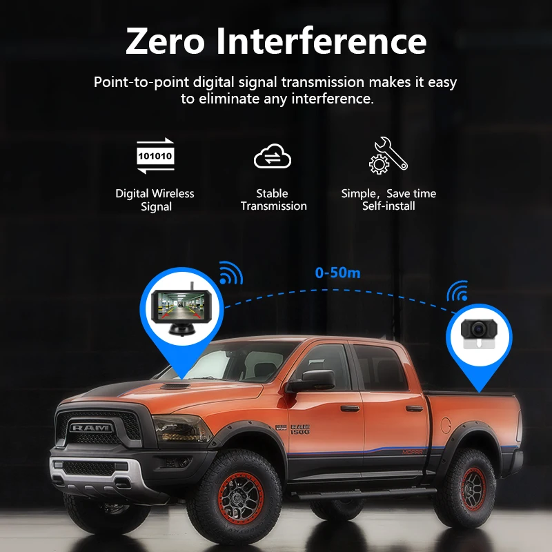 Vtopek 5 &quotгрузовик Беспроводной высокого разрешения заднего вида Камера 1080P