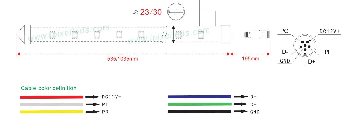 0,5 м/1 м DC12v DMX512 волшебный цвет dmx Метеор светодиодный светильник