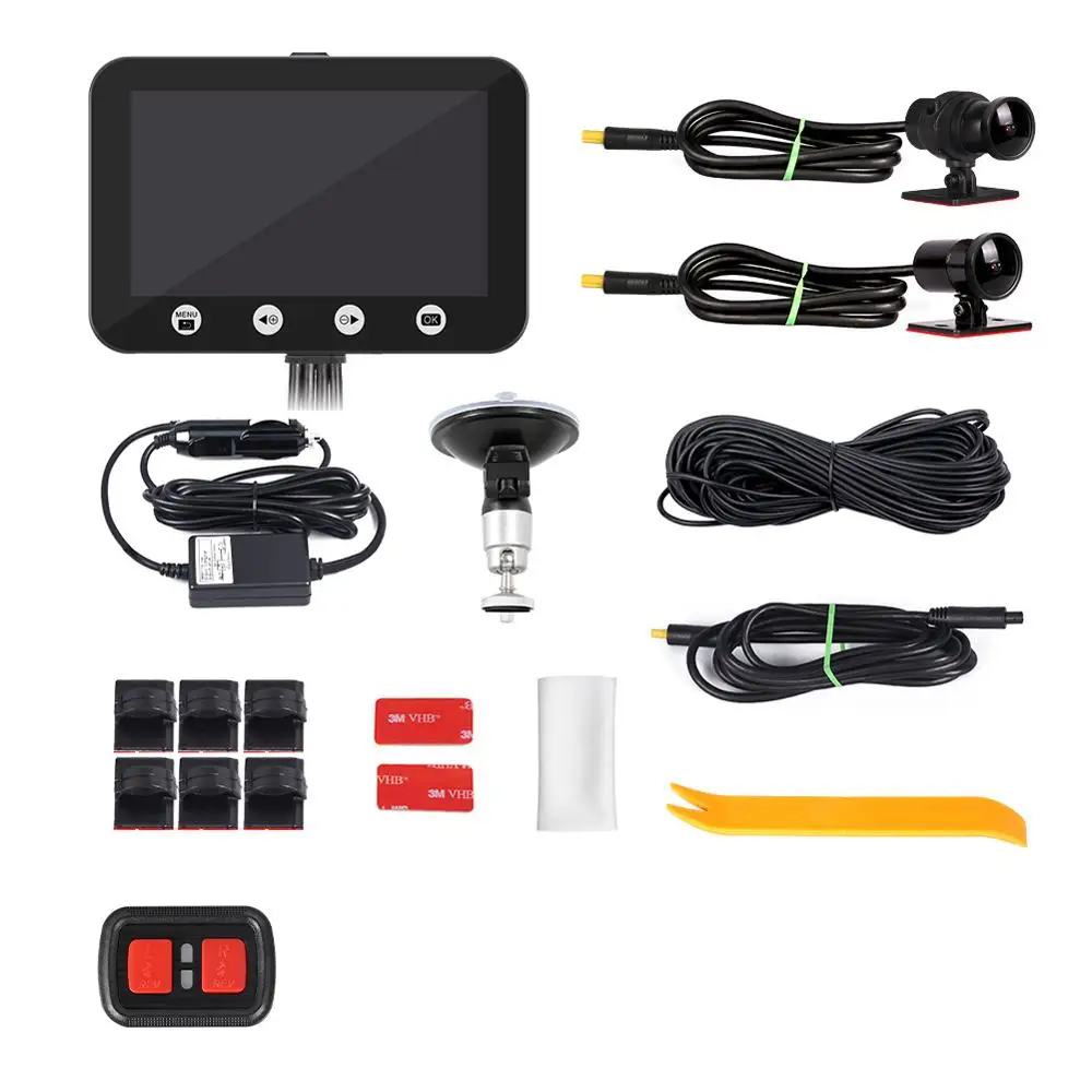 Standard Package SYS Dual 1080P Автомобильный видеорегистратор WiFi SONY IMX323 с 2 раздельными передними и задними видами ночного видения, водонепроницаемые камеры, видеорегистратор, видеорегистратор - Название цвета: Standard Package