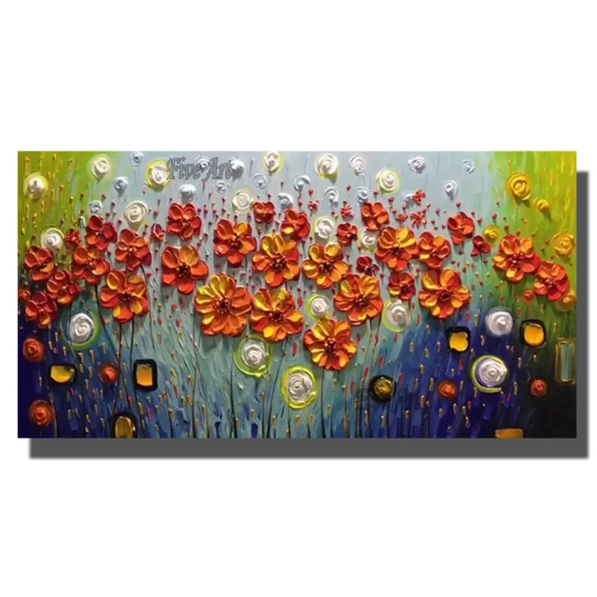 

Без рамки нож цветы художественные картины современная картина маслом на холсте украшение дома гостиной картины расписанные вручную
