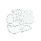 Новинка 2021 г., милые пасхальные металлические Вырубные штампы в виде цыпленка, искусственная кожа, бумажная карта, тиснение, Декор, рукоделие