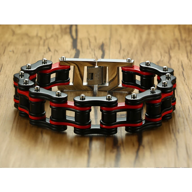 Модные мотоциклетные цепи и велосипедные браслеты 316L нержавеющая сталь