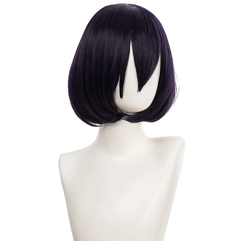 

Game Dark Purple Short Hair Wig Cosplay Costume Heat-resistant Hair Compulsive Gambler Women's Carnival Party Wig