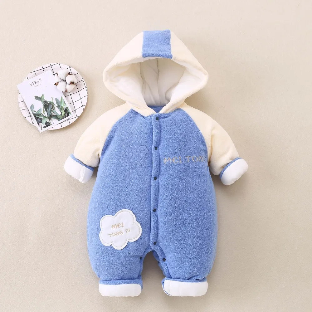

Autumn Baby Clothes Winter Baby Romper Hooded Baby Boys Clothes Newborn Jumpsuit For Girls Clothes Unisex Overalls 0 3 24 Month