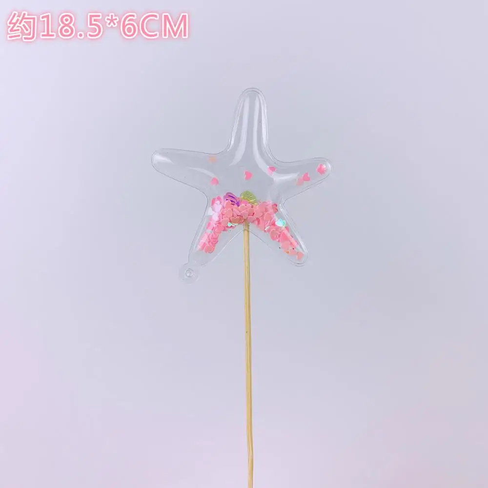 14 Bling Fairy ПВХ Топпер для торта Единорог Любовь Корона облако Блестящий Фламинго кекс Топпер для свадьбы День рождения украшения торта - Цвет: 14