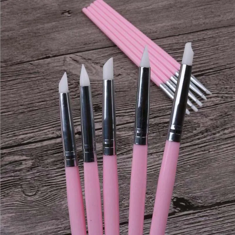 Силиконовая ручка для дизайна ногтей лайнер рисования точечный инструмент