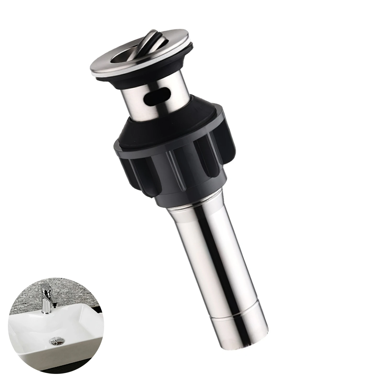 

Stainless Basin Sink Drain Stopper Drain Hair Filter Washbasin Sink Leakproof Sink Waste Drainer Floor Strainer Bath Accessories