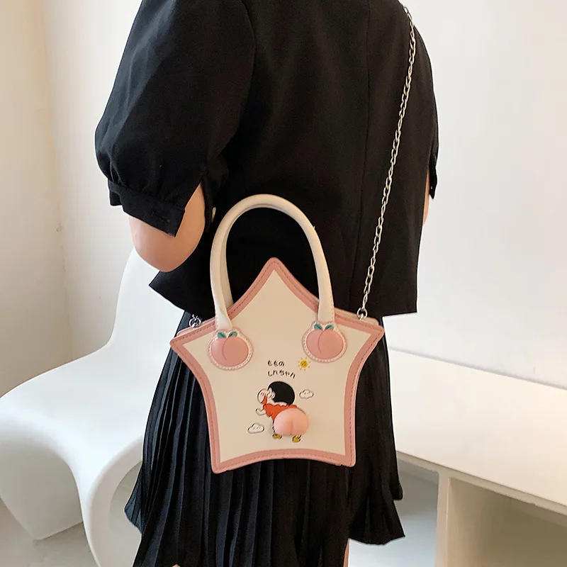 

Personality Design New Cartoon Handbag Girl Fashion Cute Five-pointed Star Detachable Shoulder Strap One-shoulder Messenger Bag