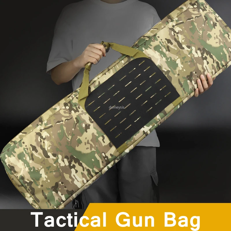 

100CM Outdoor Hunting Gun Bags Army Tactical Paintball Combat Rifle Hand Carry Case Bag Heavy Duty Shooting Shotgun Molle Bags