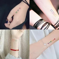 ins colorful rainbow expression tattoo sticker face hand lovely body art fake tatoo waterproof temporarytattos face stickers