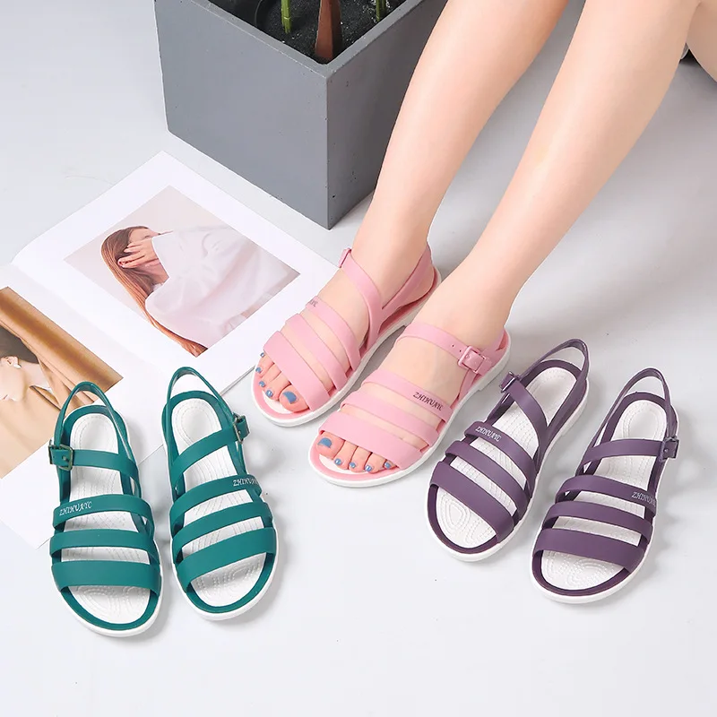 

Korean Flat Heel Casual Women's Slippers 2021 Summer Ladies Shoes and Sandals High Quality Soft Sole Casual Women's Slippers