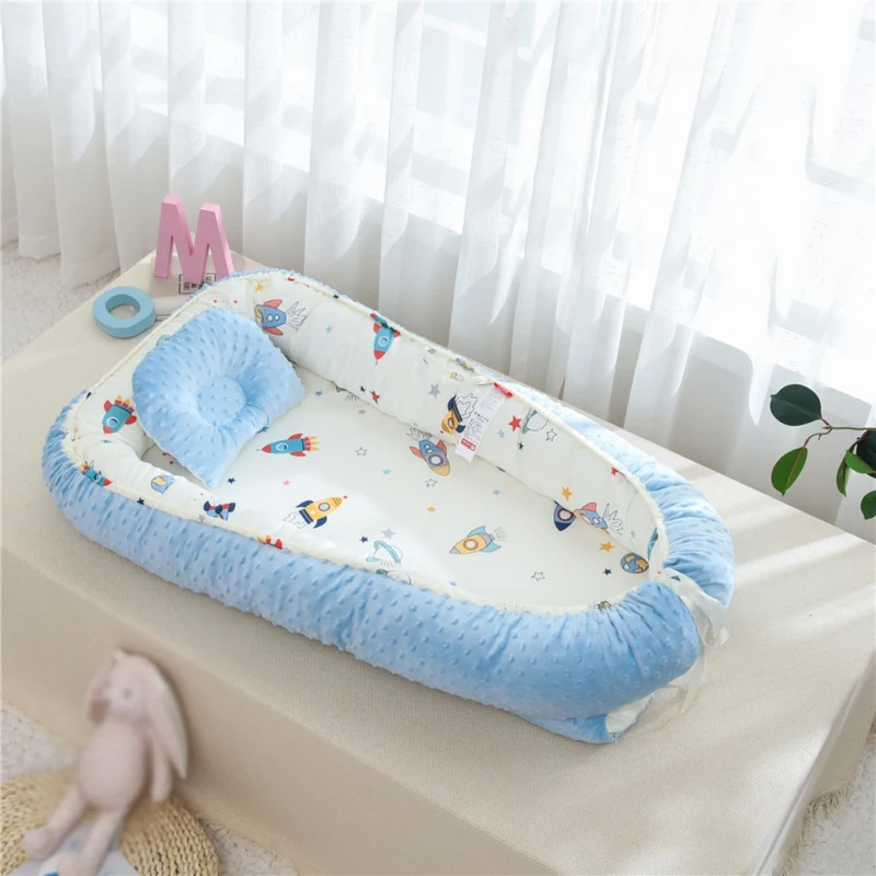 

Dismountable Baby Nest Bed Portable Baby Crib Newborn Travel Bed Sleeper Double-sided Baby Nest Newborn Toddlers Bassinet