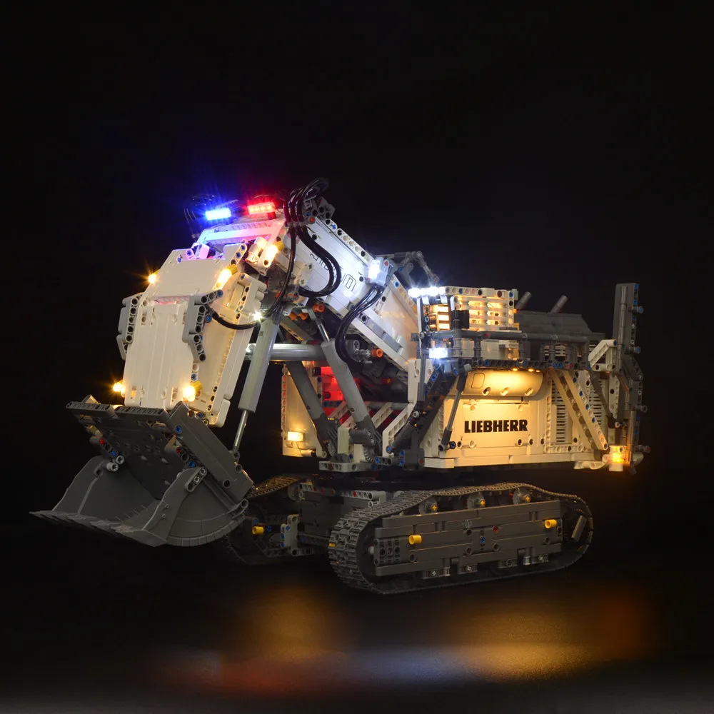 Juego de iluminaci&oacute;n LED para excavadora Liebherr R 42100, juguete artesanal, bloques de construcci&oacute;n, juego de iluminaci&oacute;n, no incluye modelo, 9800-4