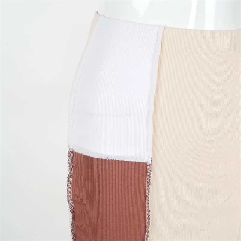 

Bomblook Patchwork Vintage Tweedelige Set Vrouwen 2021 Zomer Slash Neck Crop Tops + Mini Rok Co-Ord Outfit fashion Streetwear