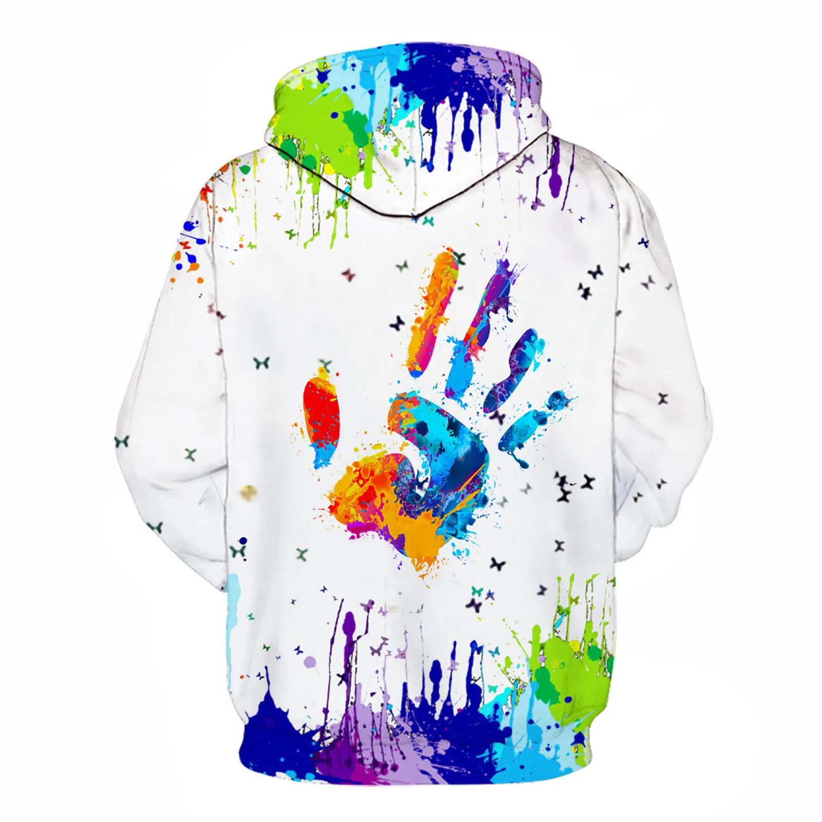 

Fashion Men's New Autumn And Winter Fashion Palm Printed Hoodie Long Sleeve Blouse 2021 Cool Handprint Printed Men's Hoodie F