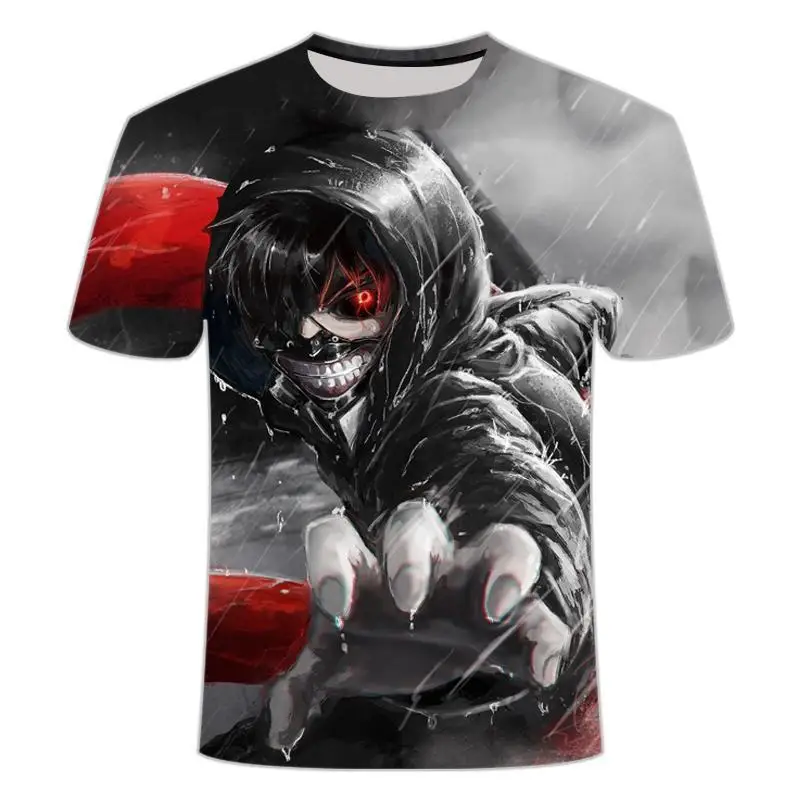 

Tokyo Ghoul TShirt Men Blood Tshirts Casual Harajuku Shirt Print Japan Anime Clothes Cosplay Tshirt Printed Tops Camisetas